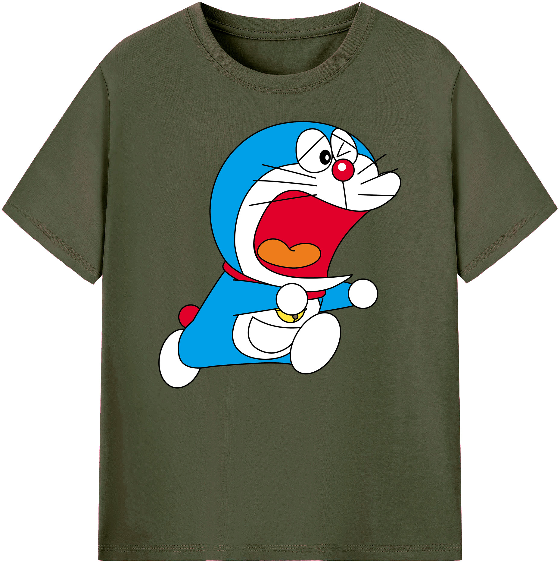 （画像用） ドラえもん Doraemon 綿100％ メンズ半袖Tシャツ｜肌触りやわらか＆通気性